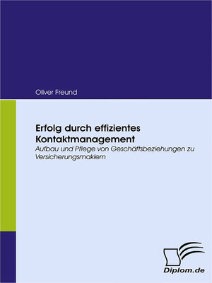 cover image of Erfolg durch effizientes Kontaktmanagement